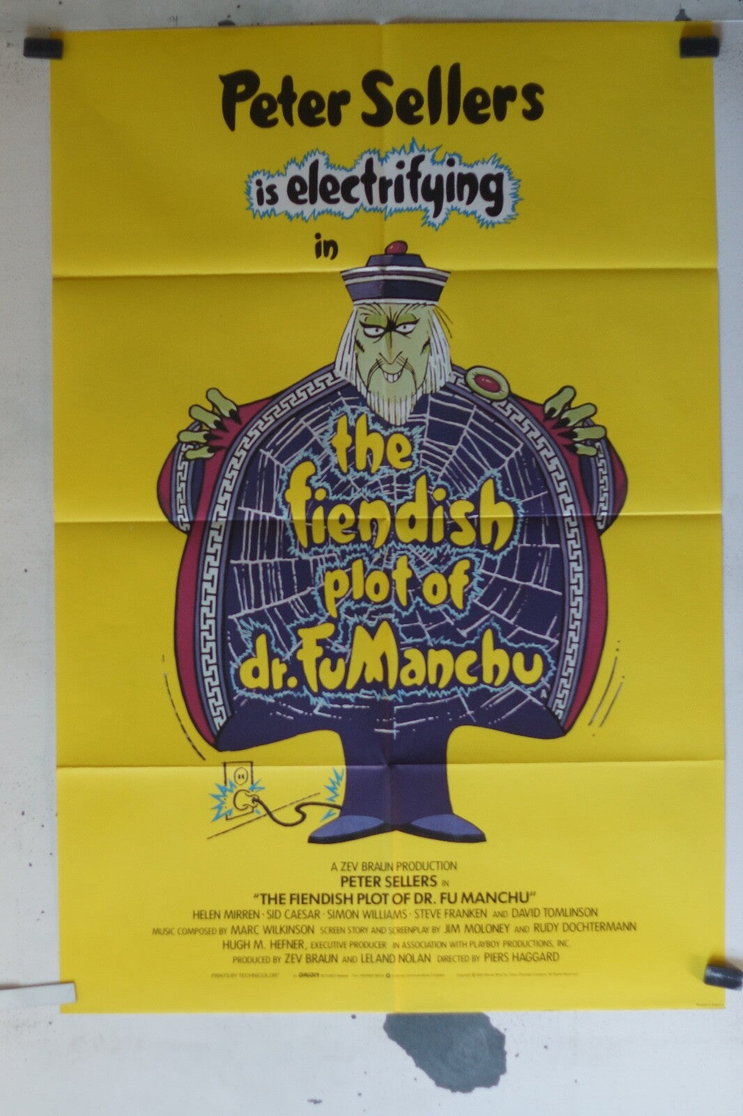 THE FIENDISH PLOT OF DR. FU MANCHU ORIGINAL MOVIE POSTER 70x103 Peter Sellers 