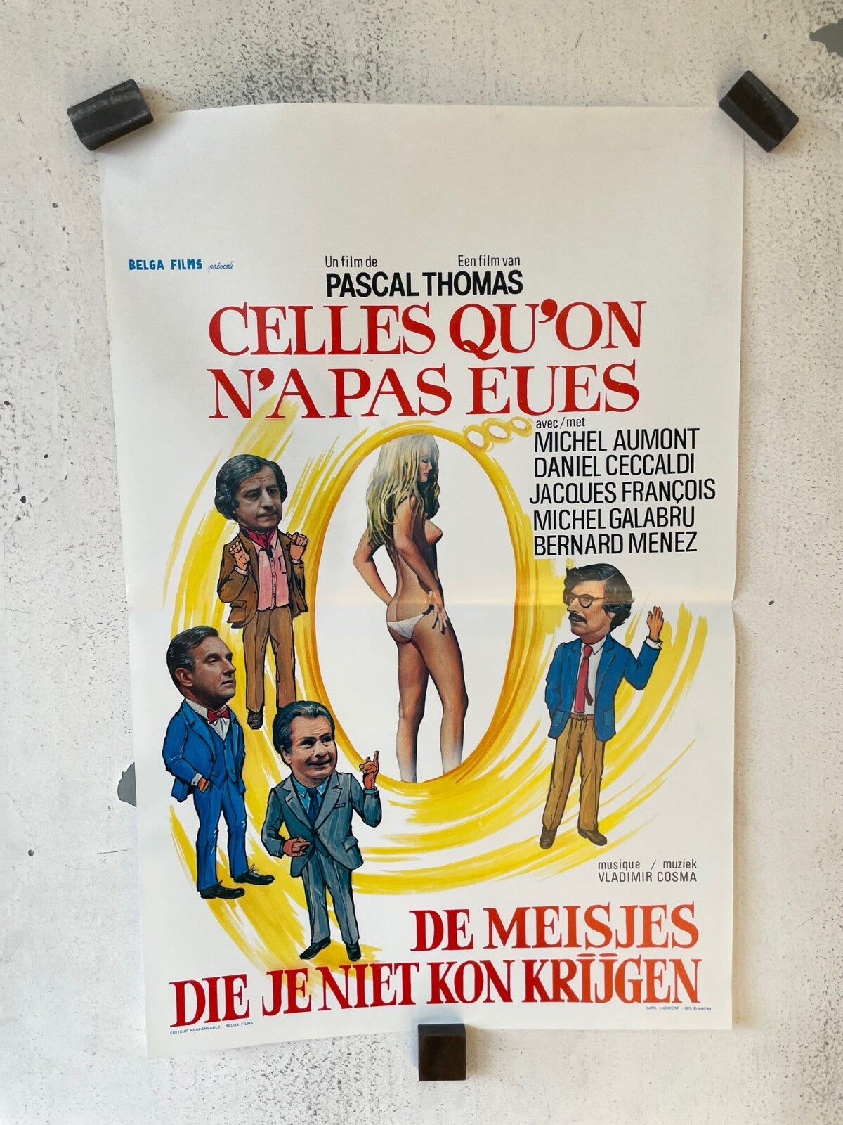 CELLES QU’ON N’A PAS EUES, BELGIAN MOVIE POSTER 36x55 MICHEL AUMONT, DANIEL