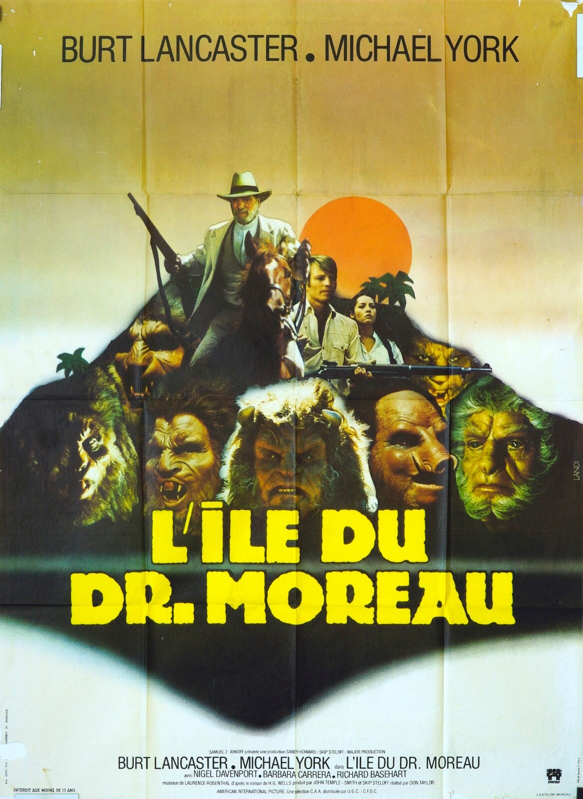 L’ILE DU DR MOREAU ORIGINAL MOVIE POSTER 120x160 BURT LANCASTER