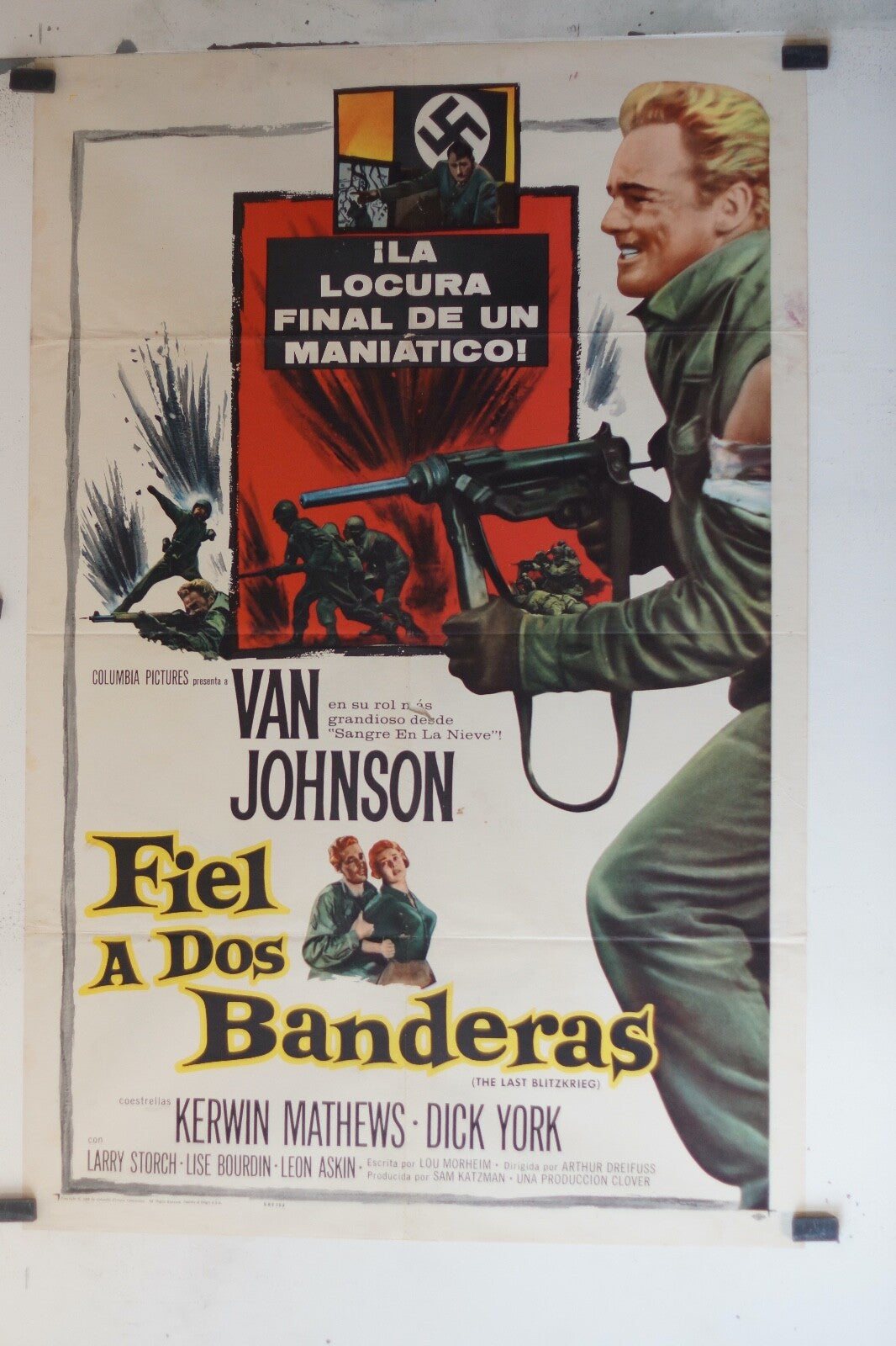 FIEL A DOS BANDEROS (70X100)ORIGINAL MOVIE POSTER KERWIN MATHEWS – DICK YORK