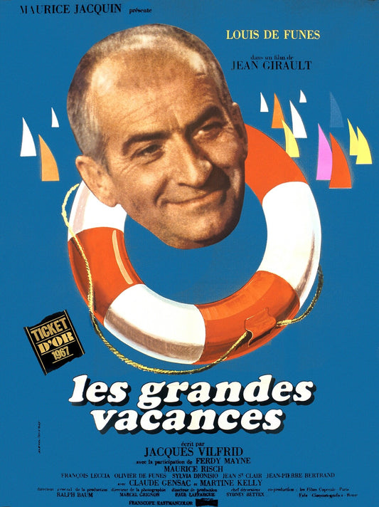 LES GRANDES VACANCES MOVIE POSTER ORIGINAL 120x160 LOUIS DE FUNES