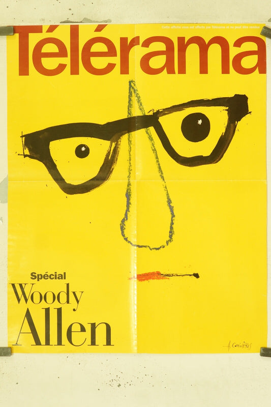 WOODY ALLEN « AFFICHE TÉLÉRAMA » MOVIE POSTER ORIGINAL (60X80)