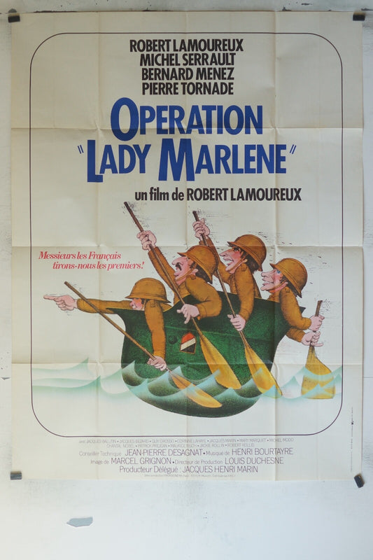 OPÉRATION LADY MARLENE (1975) POSTER ORIGINAL120x160 JACQUES BALUTIN, JACQUES