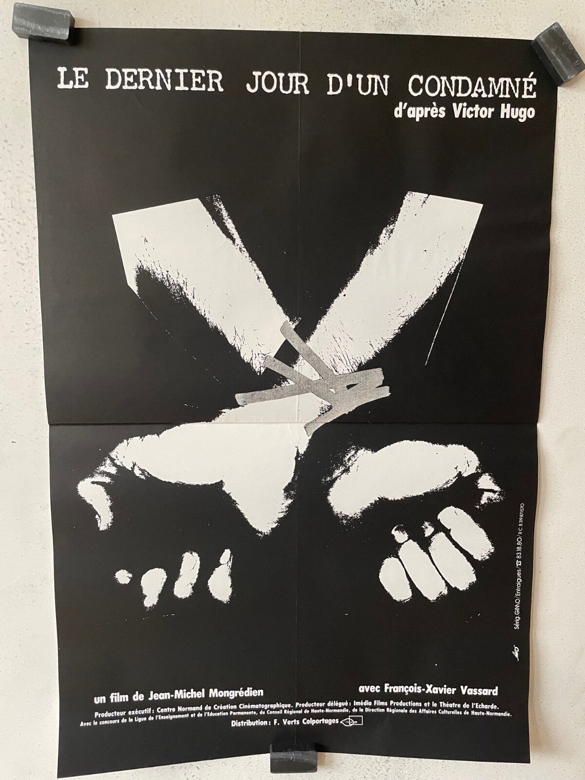 LE DERNIER JOUR D’UN CONDAMNÉ 40X60 ORIGINAL VICTOR HUGO