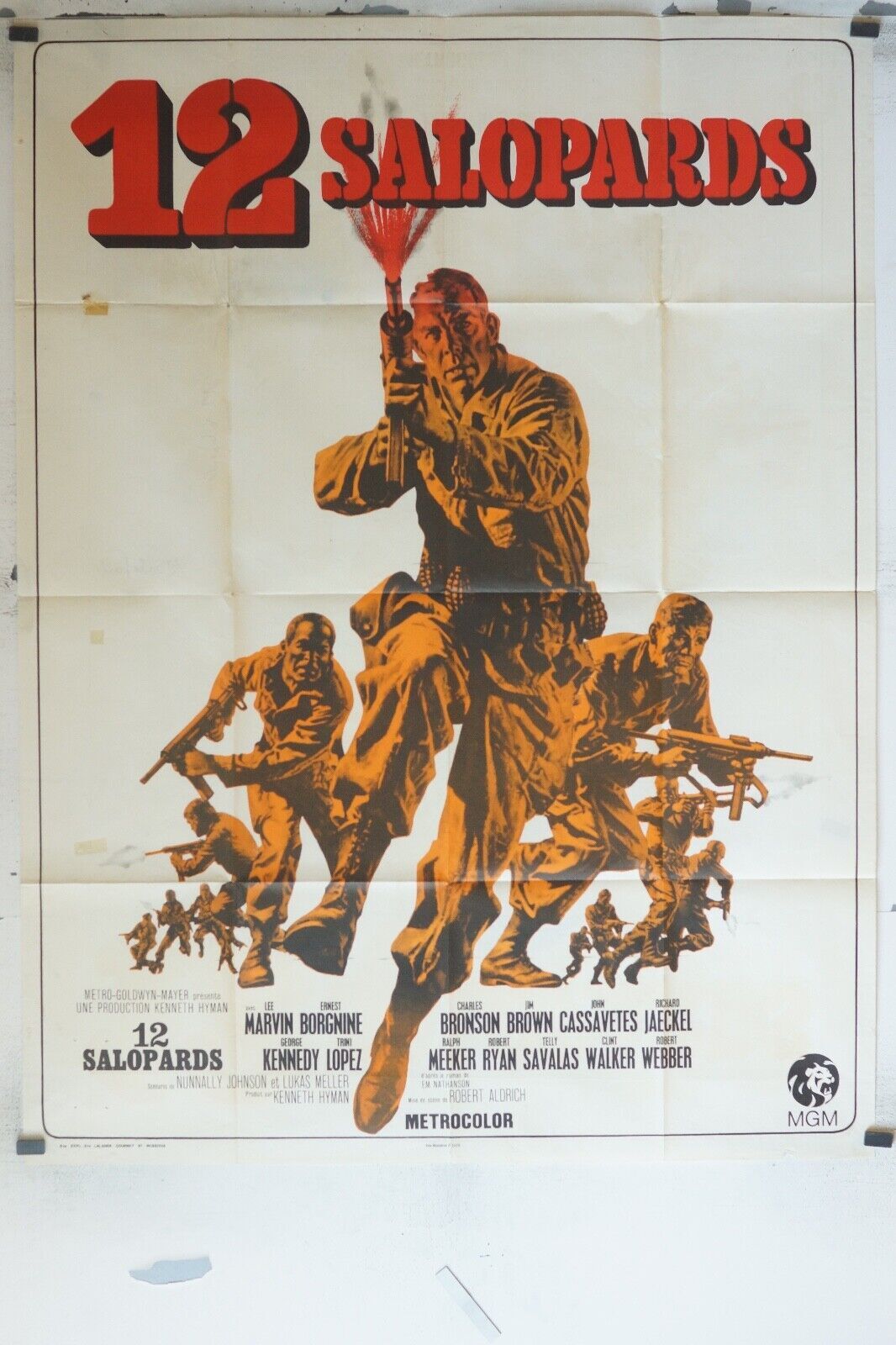 12 SALOPARDS MOVIE POSTER ORIGINAL 120x160 LEE MARVIN