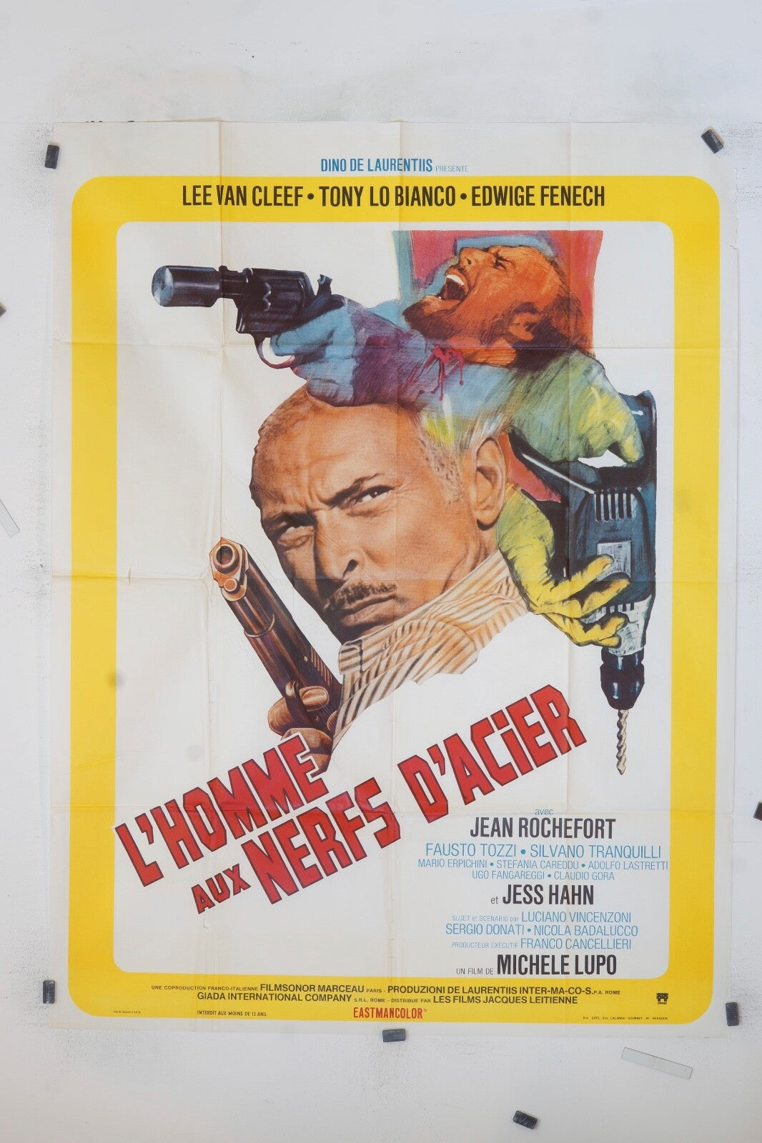 L’HOMME AUX NERFS D’ACIER LEE VAN CLEEF MOVIE POSTER ORIGINAL 120x160
