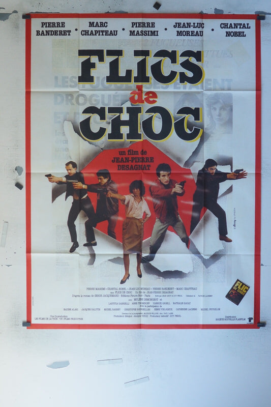 FLIC DE CHOC MOVIE POSTER ORIGINAL 120x160 PIERRE BANDERET