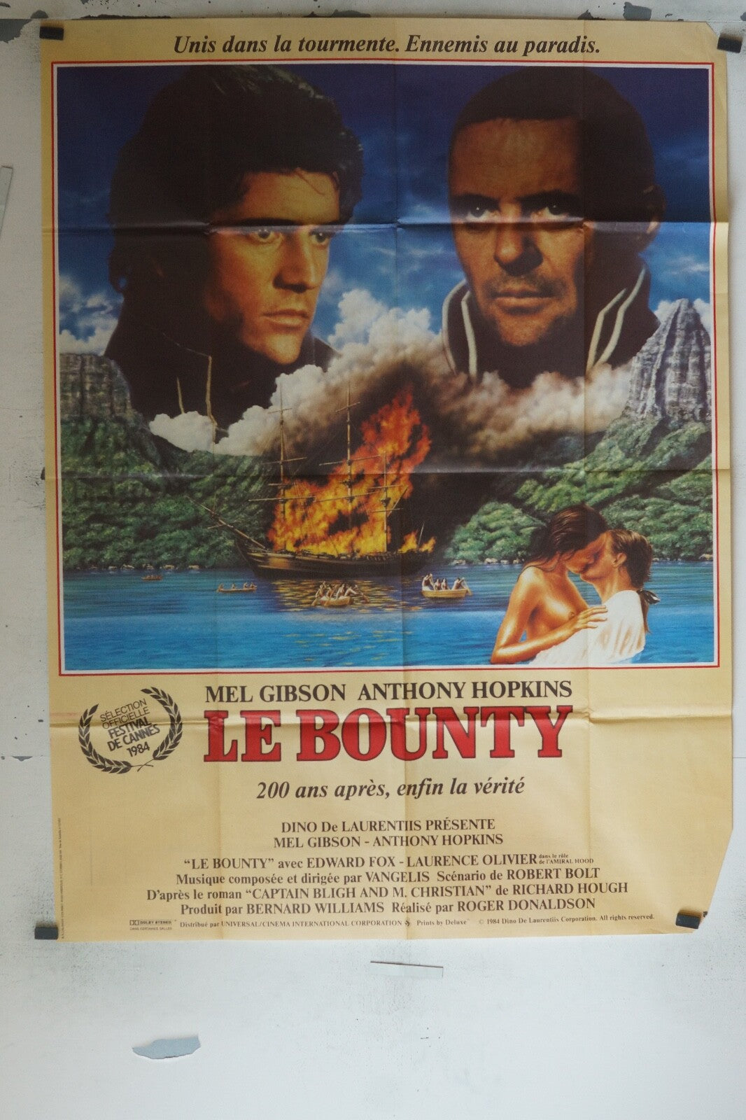 LE BOUNTY MOVIE POSTER ORIGINAL 120x160 MEL GIBSON