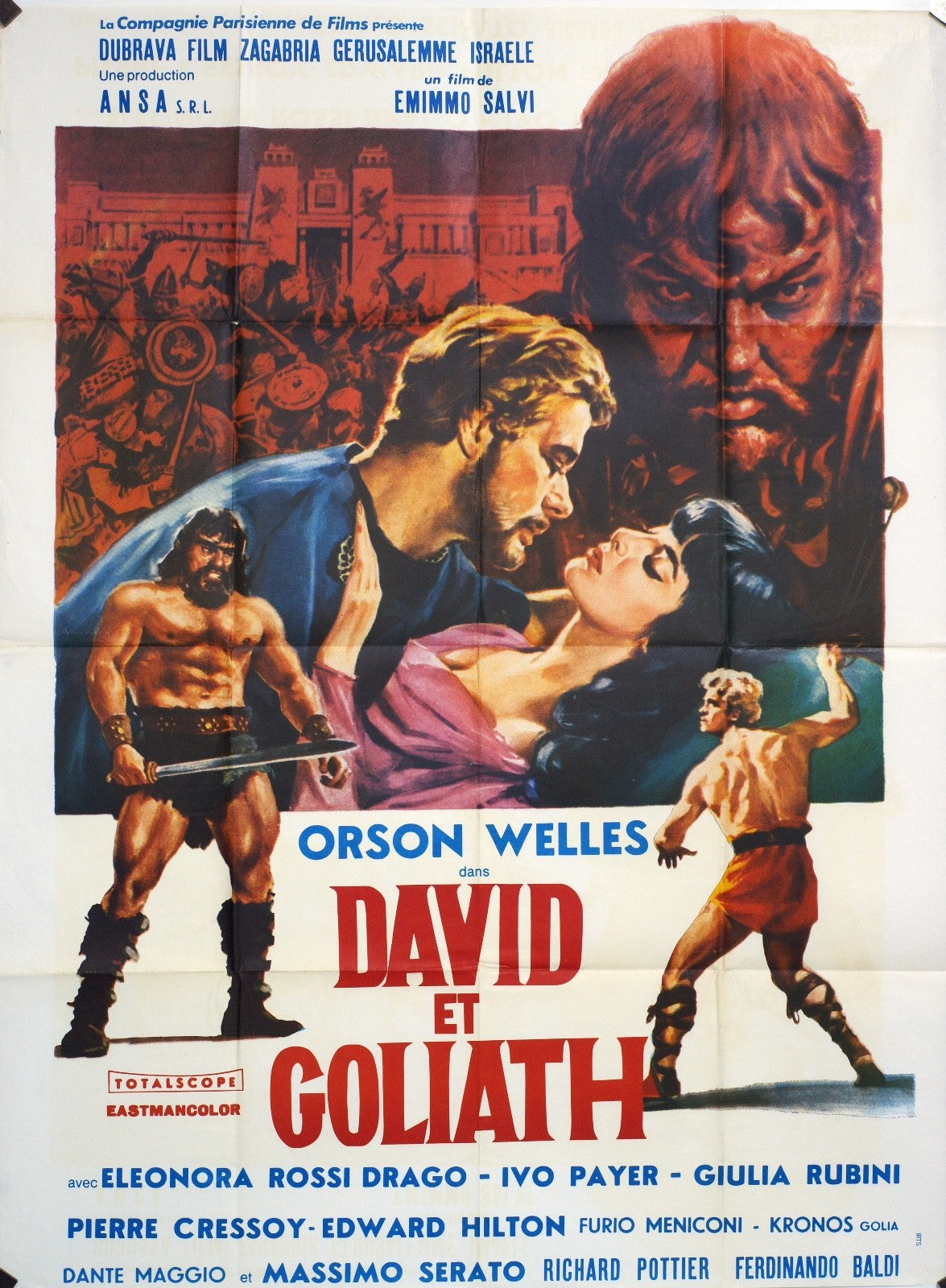 DAVID ET GOLIATH ORSON WELLES POSTER ORIGINAL 120x160 ORSON WELLES