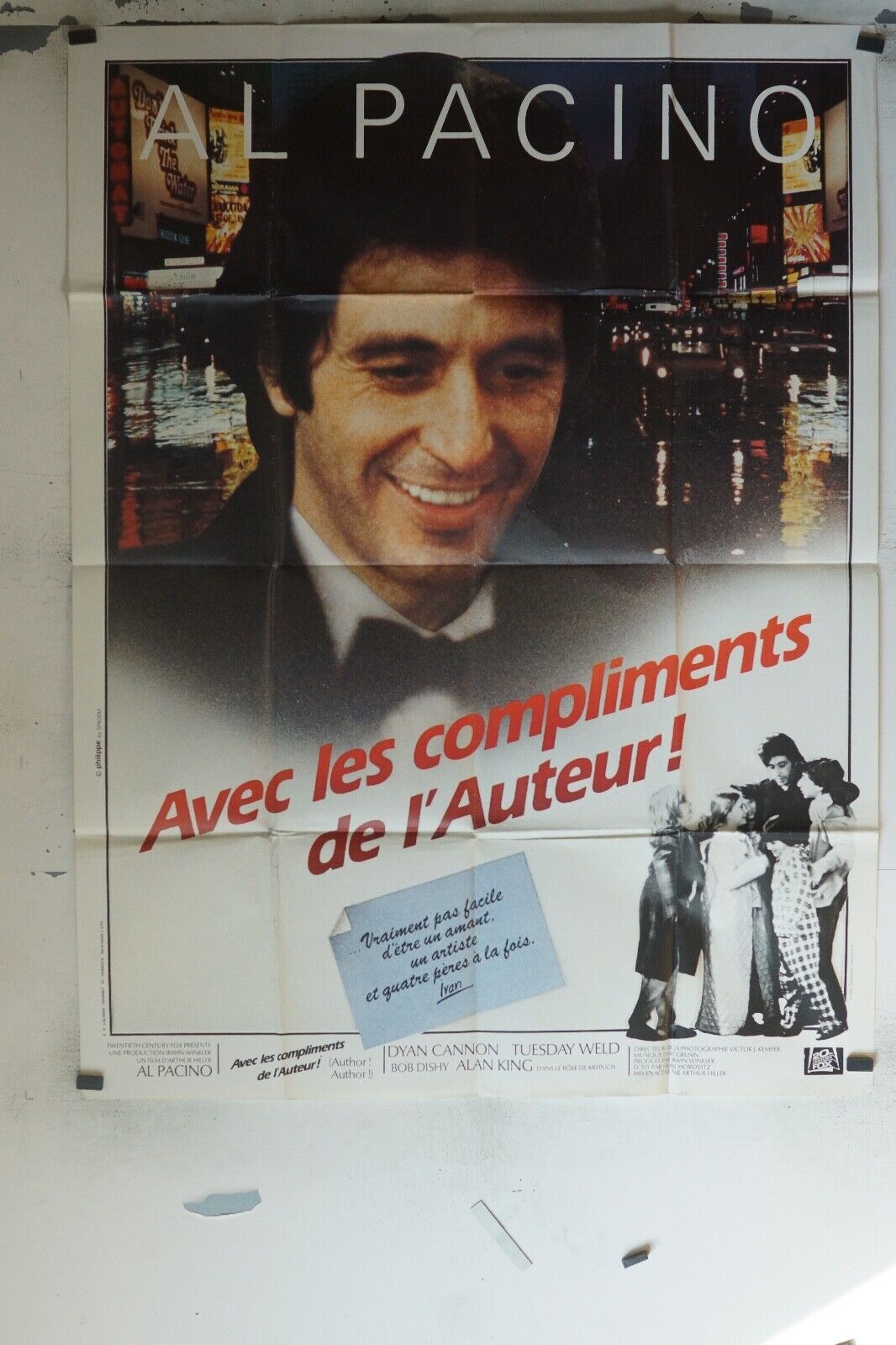 AVEC LES COMPLIMENTS DE L’AUTEUR MOVIE POSTER ORIGINAL 120x160 AL PACINO
