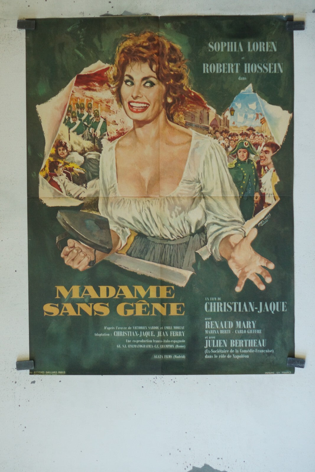 MADAME SANS GÊNE MOVIE POSTER ORIGINAL (60X80) SOPHIA LOREN – ROBERT HOSSEIN