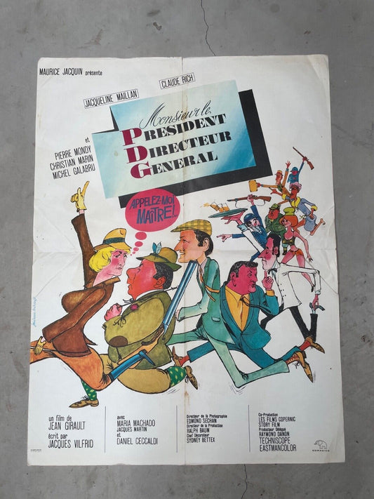 MONSIEUR LE PRÉSIDENT DIRECTEUR GÉNÉRAL MOVIE POSTER ORIGINAL 60x80 CLAUDE RICH