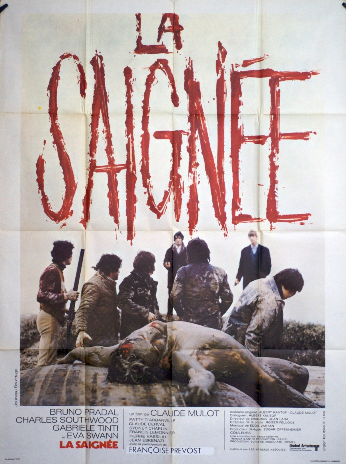 LA SAIGNÉE BRUNO PRADEL MOVIE POSTER ORIGINAL (120X160)