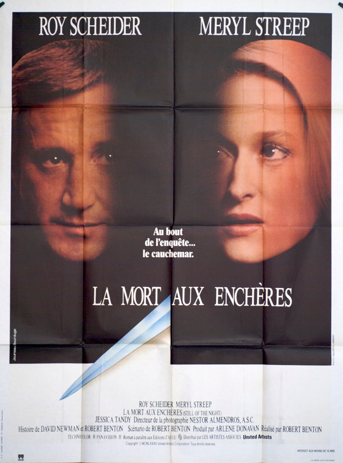 LA MORT AUX ENCHÈRES ORIGINAL MOVIE POSTER 120X160 DEBRA WINGER