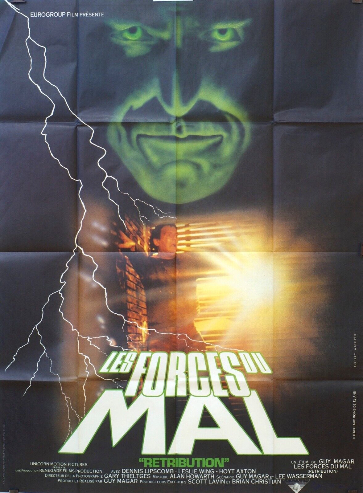 LES FORCES DU MAL POSTER ORIGINAL 120x160 DENIS LIPSCOMB