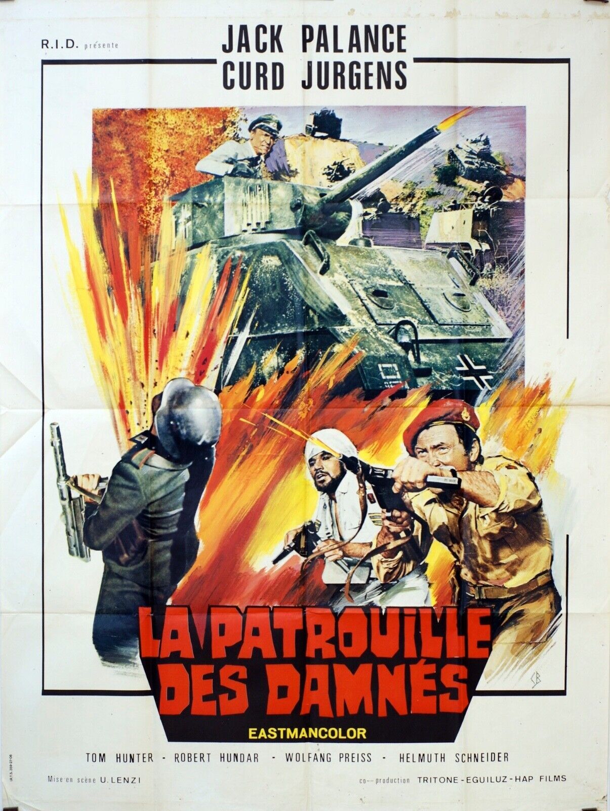 LA PATROUILLE DES DAMNÉS POSTER ORIGINAL 120x160 JACK PALANCE