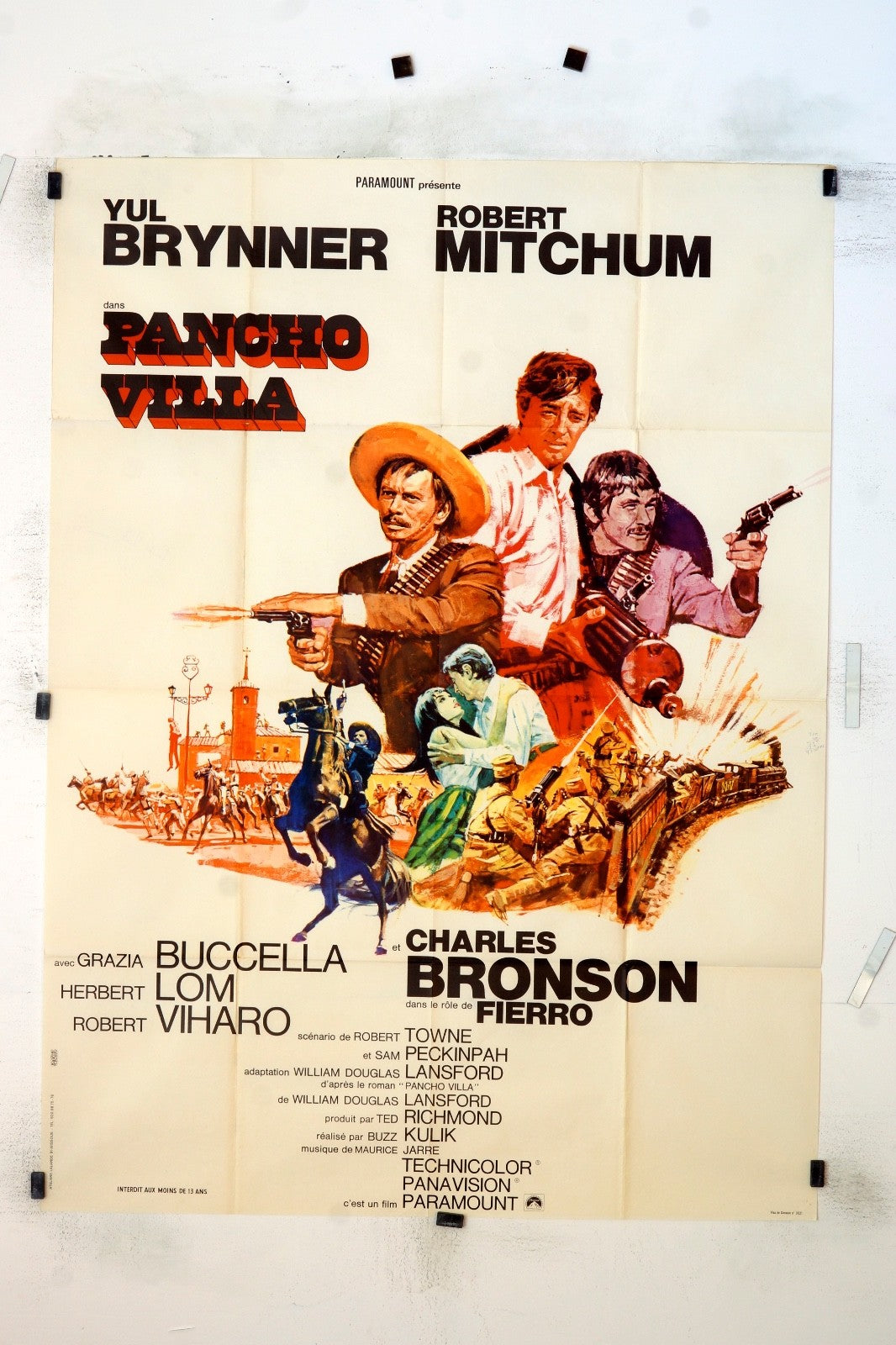PANCHO VILLA YUL BRYNNER MOVIE POSTER 120x160