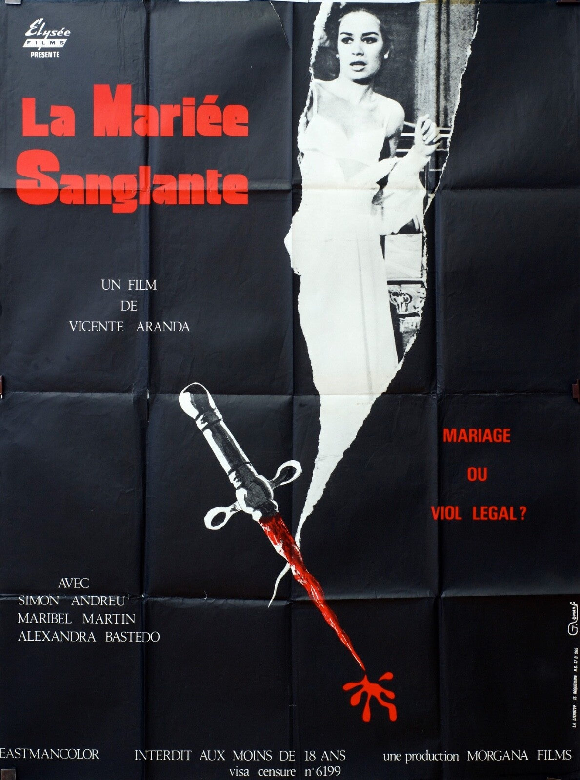 LA MARIÉE SANGLANTE MOVIE POSTER ORIGINAL 120x160  SIMON ANDREU