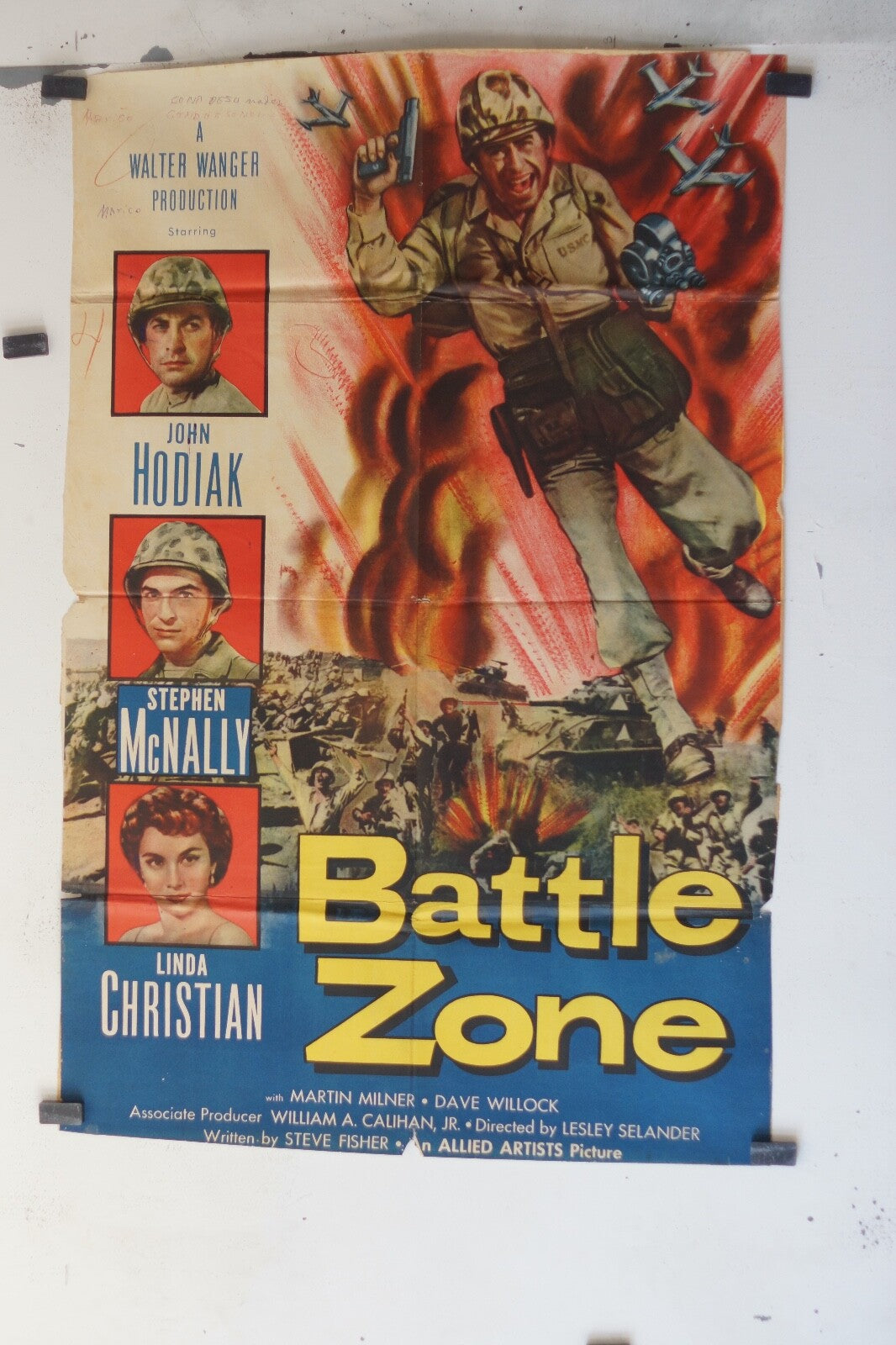 BATTLE ZONE (1952) 70x100 ORIGINAL MOVIE POSTER JOHN HODIAK, STEPHEN MC NALLY