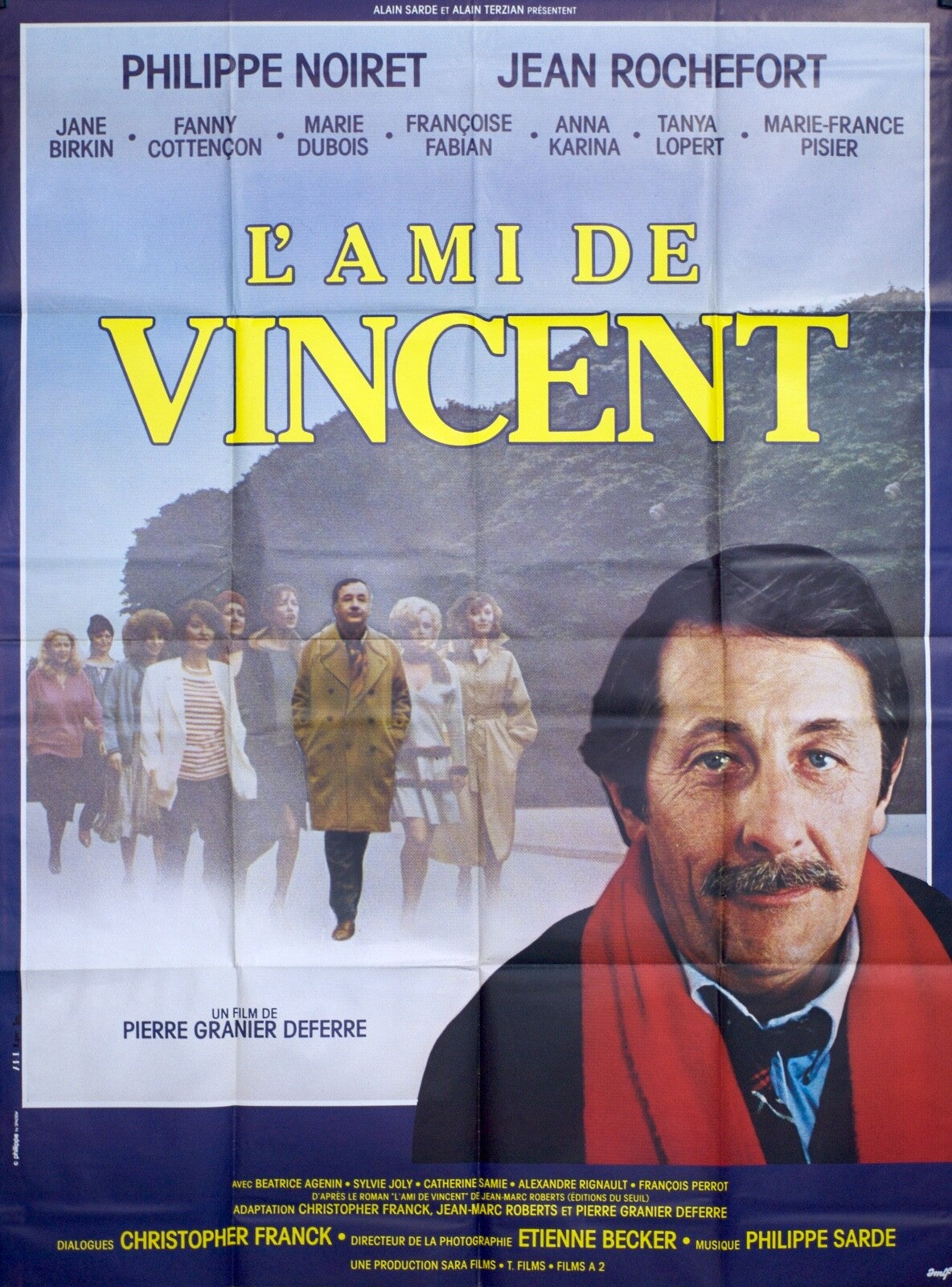 L’AMI VINCENT MOVIE POSTER ORIGINAL 120x160 PHILIPPE NOIRET