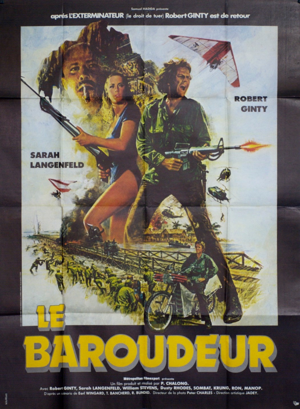LE BAROUDEUR ROBERT GINTY movie poster ORIGINAL 120x160