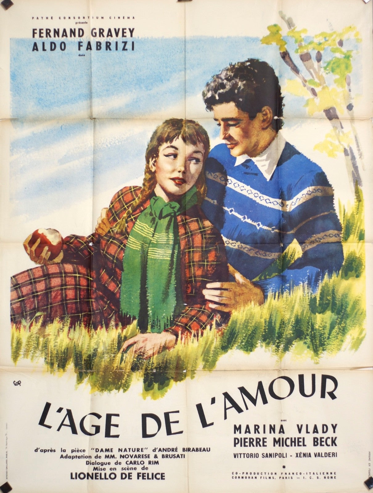 L’AGE DE L’AMOUR FERNAND GRAVEY MOVIE POSTER ORIGINAL 120x160