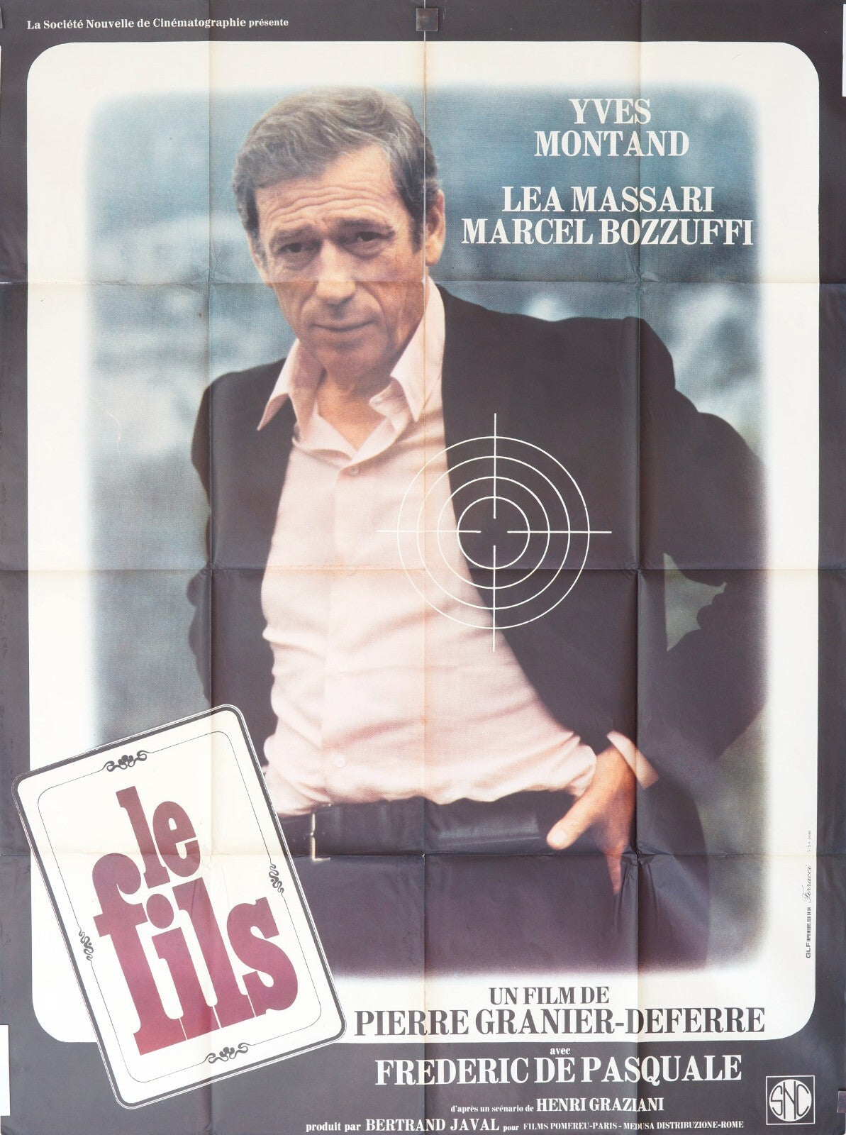 LE FILS MOVIE POSTER ORIGINAL 120x160  YVES MONTAND