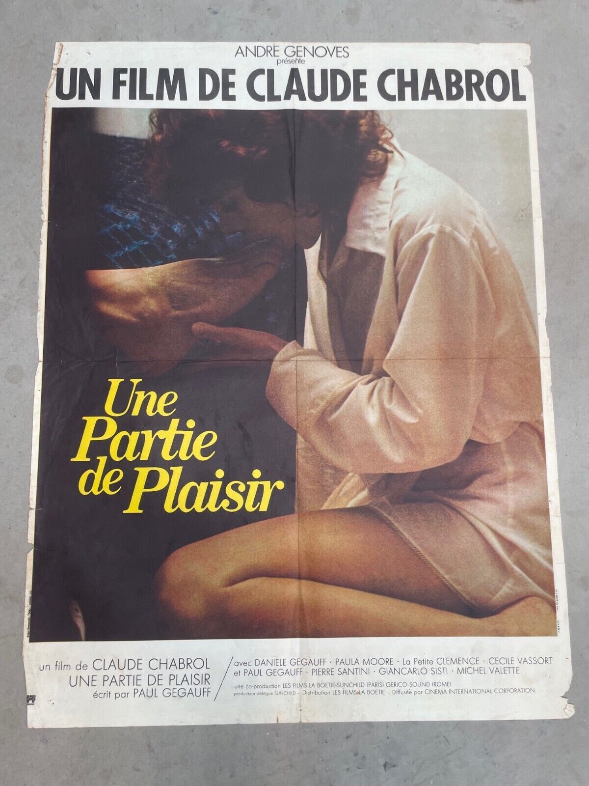 UNE PARTIE DE PLAISIR MOVIE POSTER ORIGINAL (60X80) CLAUDE CHABROL
