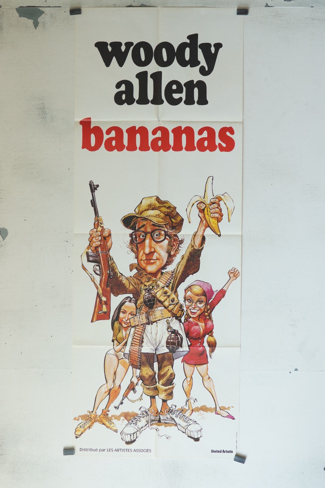 WOODY ALLEN "BANANAS” movie poster ORIGINAL (58 X 156)
