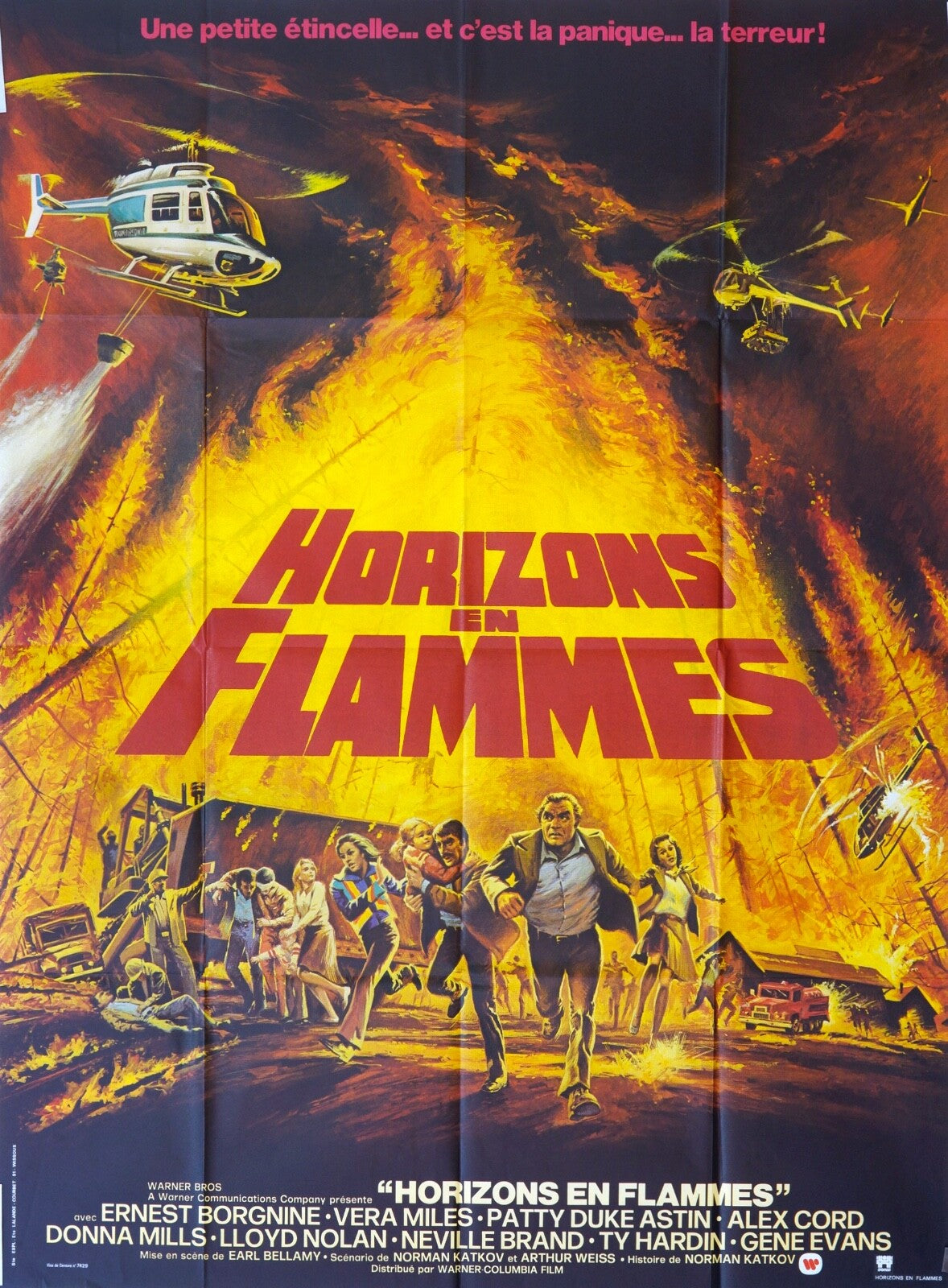 HORIZONS EN FLAMMES MOVIE POSTER ORIGINAL 120x160 ERNEST BORGNINE