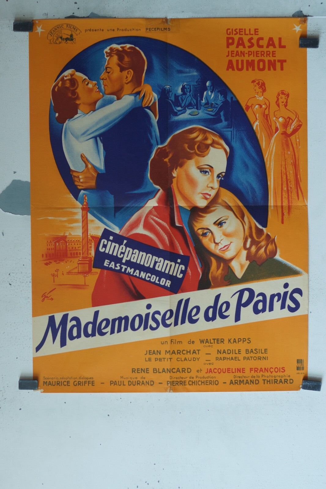 MADEMOISELLE PARIS, MOVIE POSTER ORIGINAL (60X80), GISELLE PASCAL, AUMONT