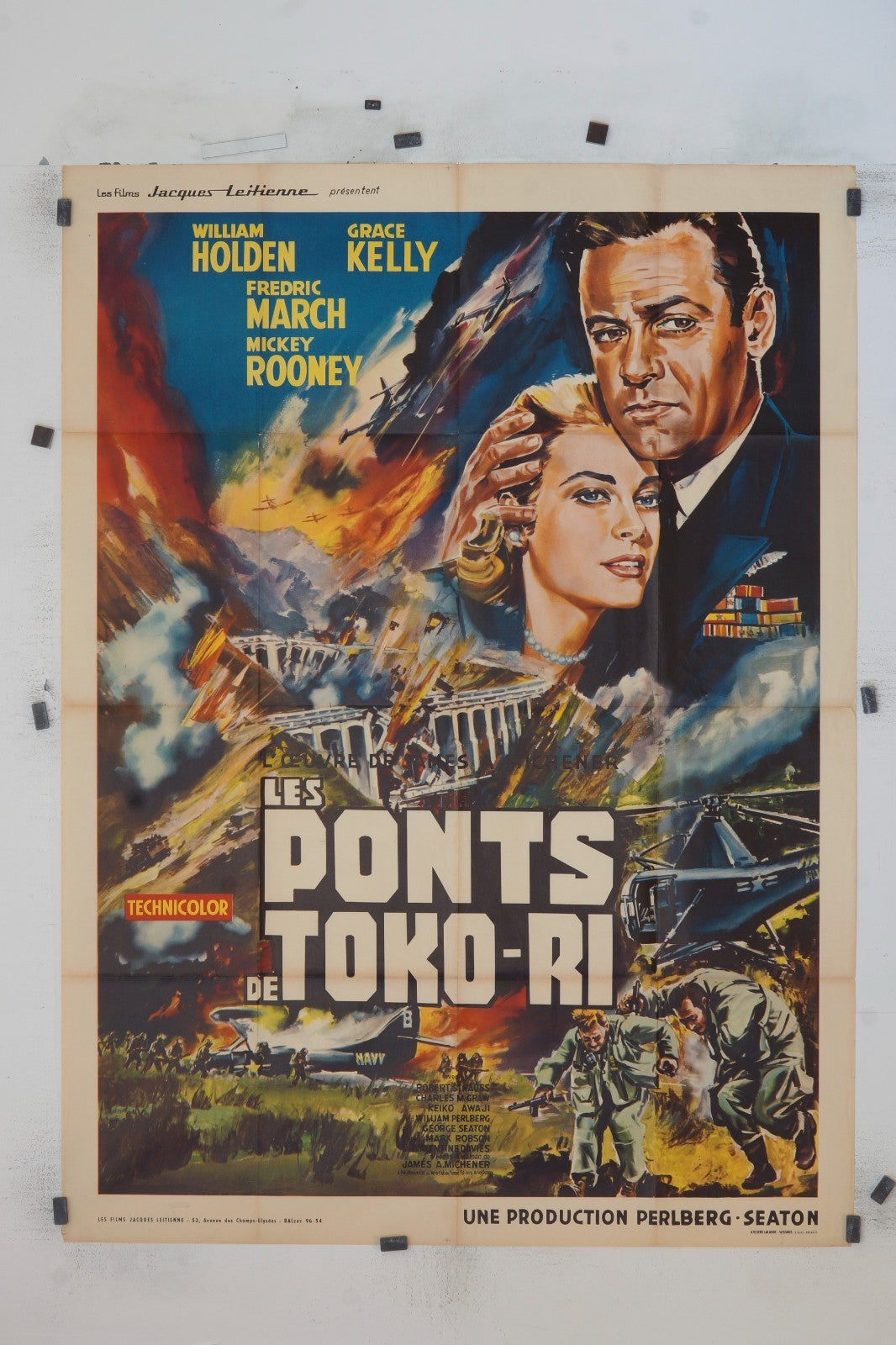 LES PONT DE TOKO-RI WILLIAM HOLDEN MOVIE POSTER ORIGINAL 120x160