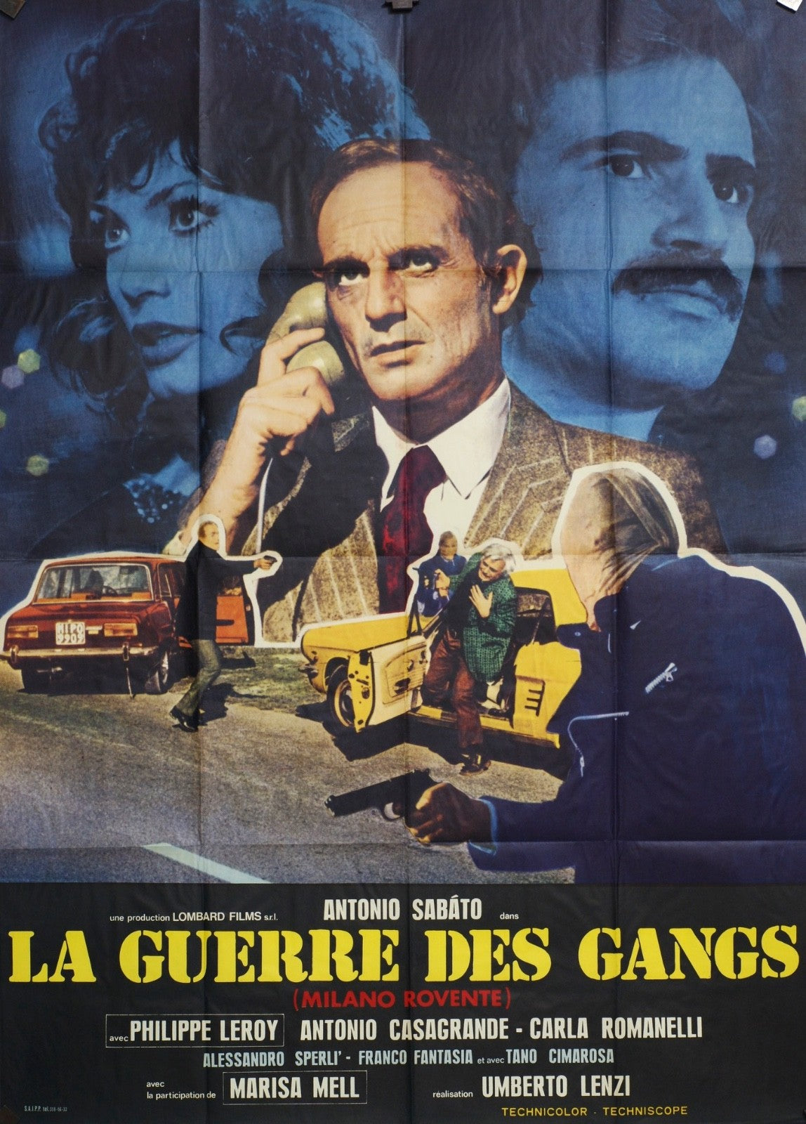LA GUERRE DES GANGS PHILIPPE LEROY ORIGINAL MOVIE POSTER 120x160