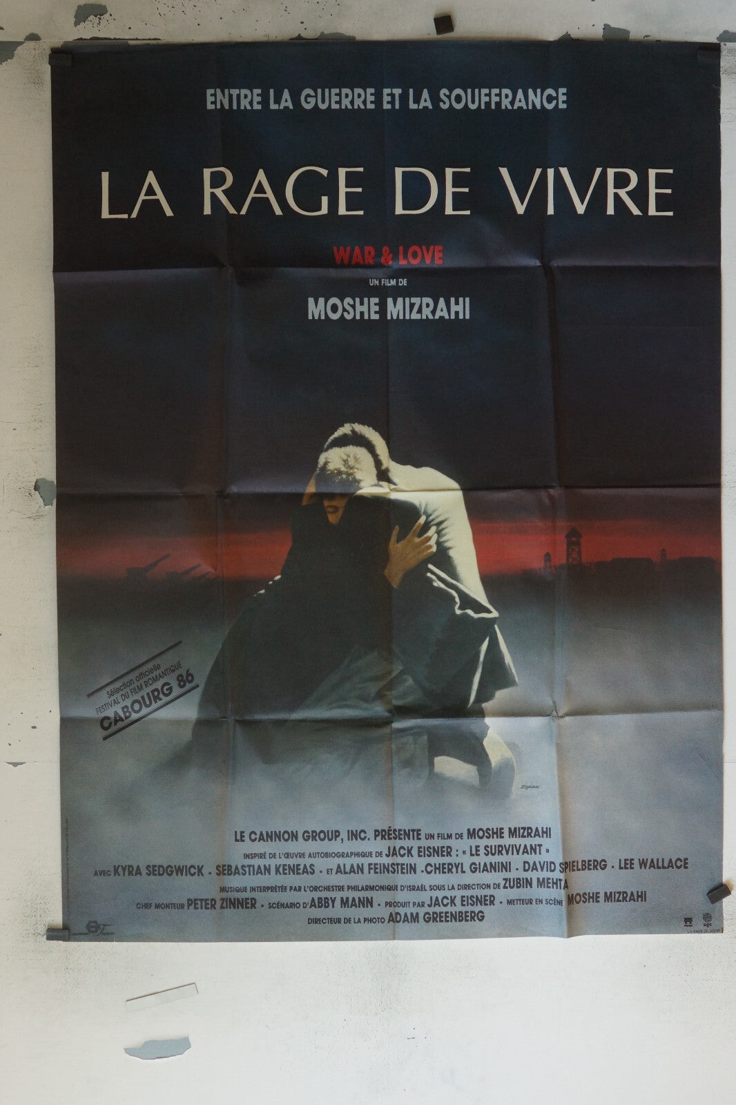 LA RAGE DE VIVRE MOVIE POSTER ORIGINAL 120x160 MOSHE MIZRAHI