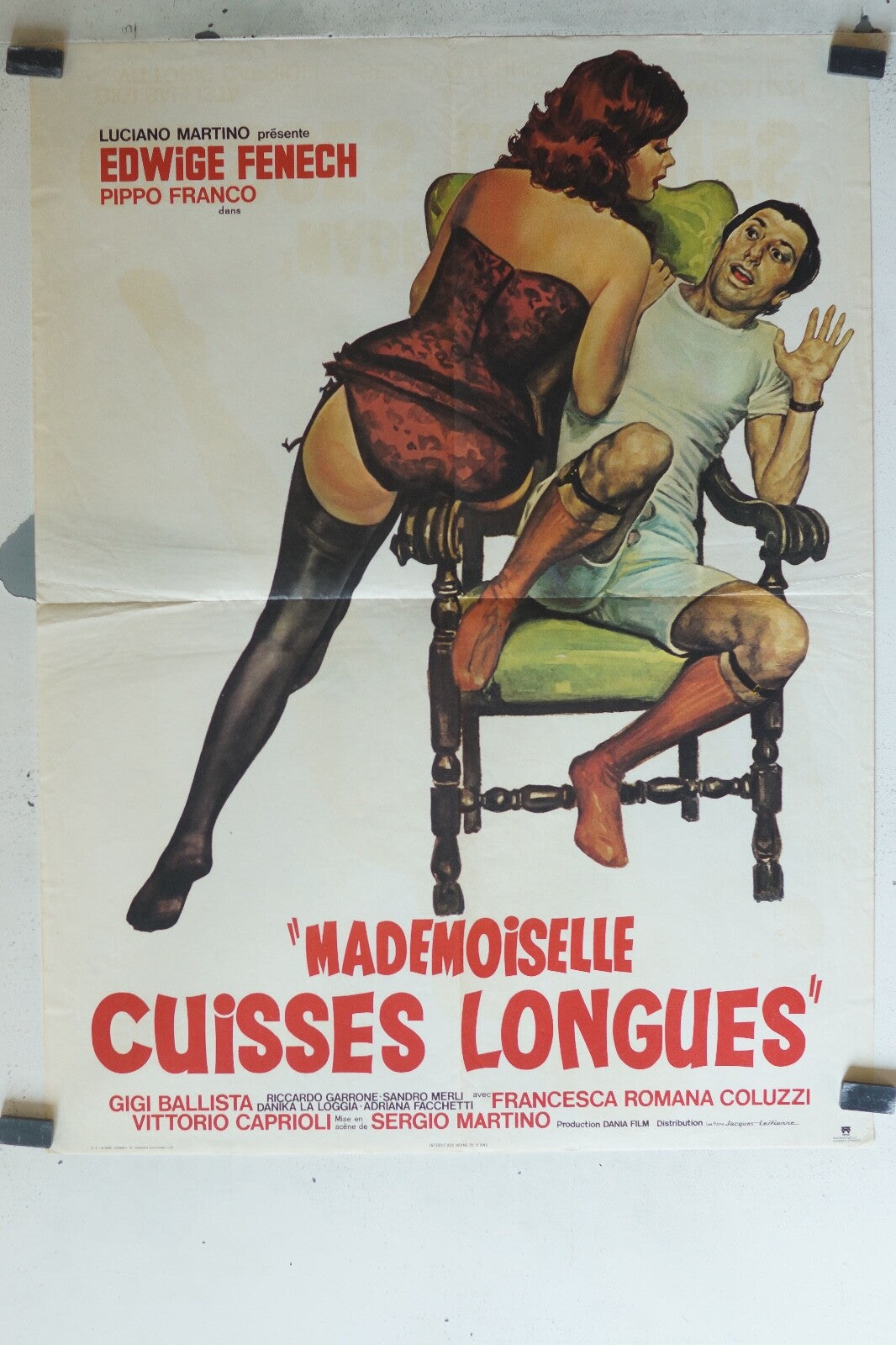 « MADEMOISELLE CUISSES LONGUES » MOVIE POSTER (60x80) Tito Carpi , Edwige Fenec
