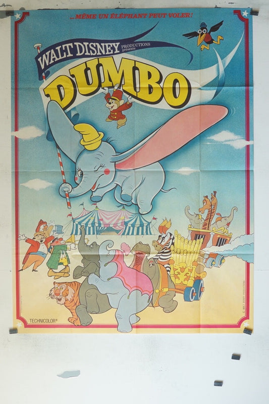 DUMBO MOVIE POSTER ORIGINAL 120x160 WALT DISNEY