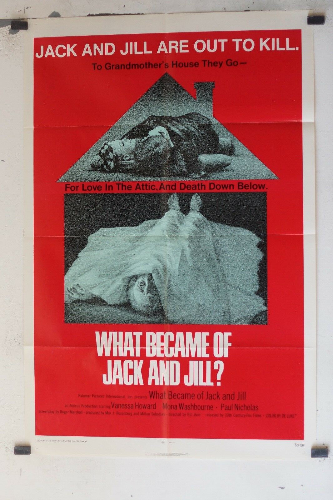 WHAT BECAME OF JACK AND JILL ? movie poster ORIGINAL (69x103), Bill Bain