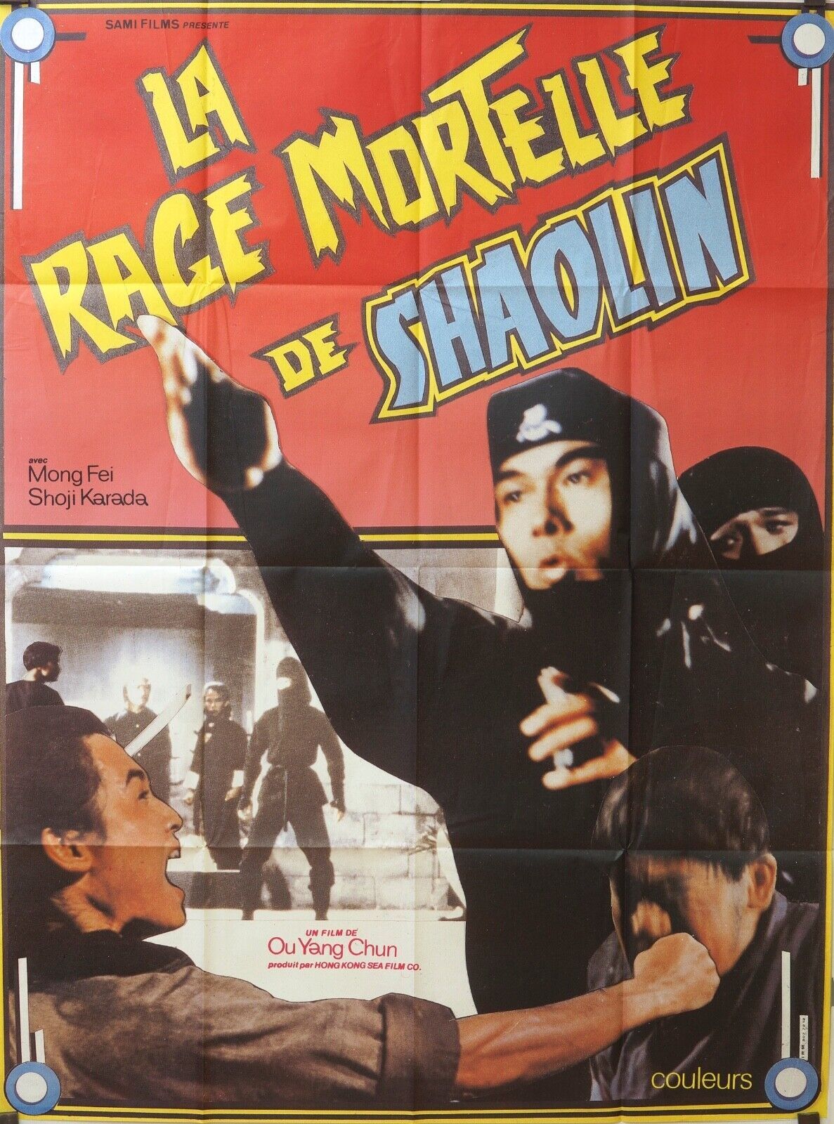 LA RAGE MORTELLE MOVIE POSTER ORIGINAL (120x160) MONG FEI