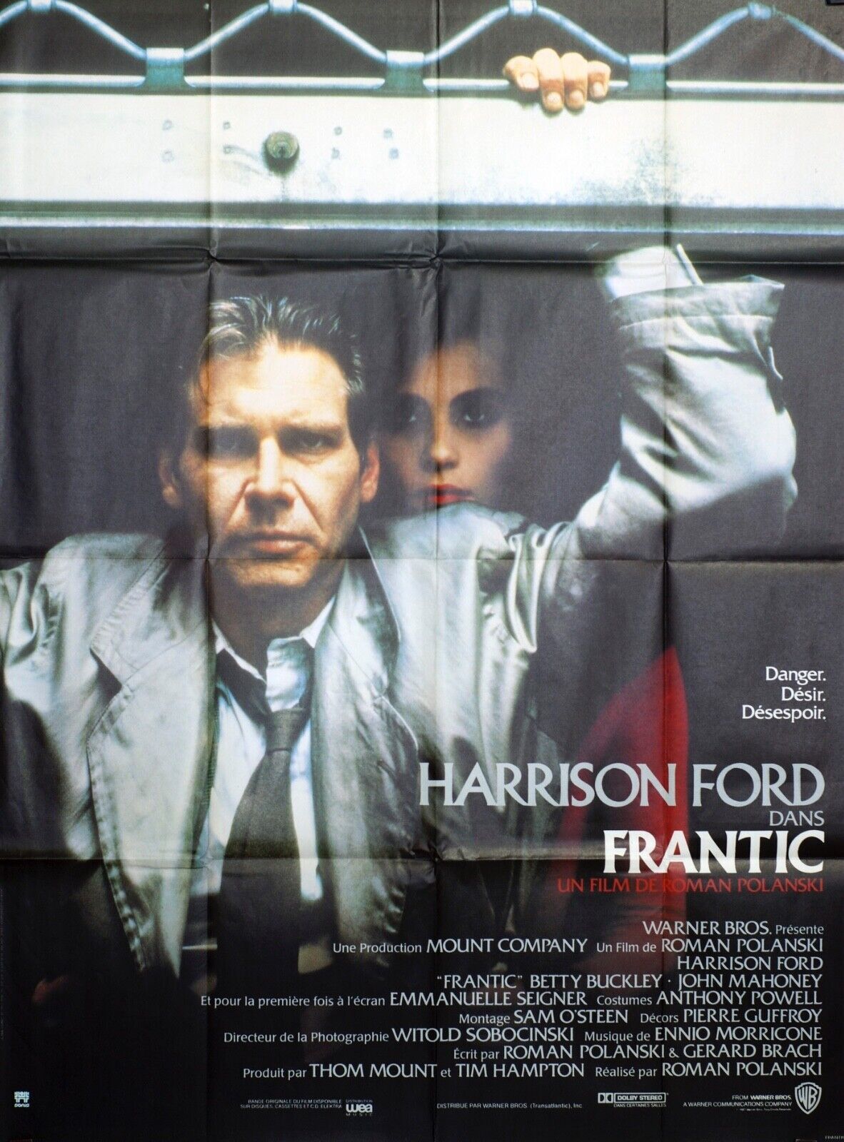 FRANTIC ORIGINAL MOVIE POSTER 120x160 HARRISON FORD