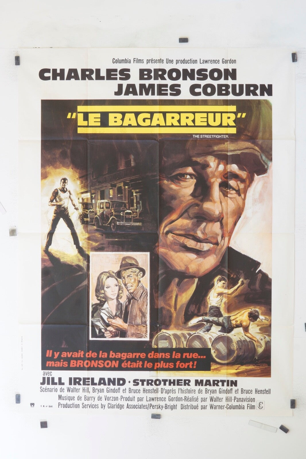 LE BAGARREUR  CHARLES BRONSON ORIGINAL MOVIE POSTER 120x160